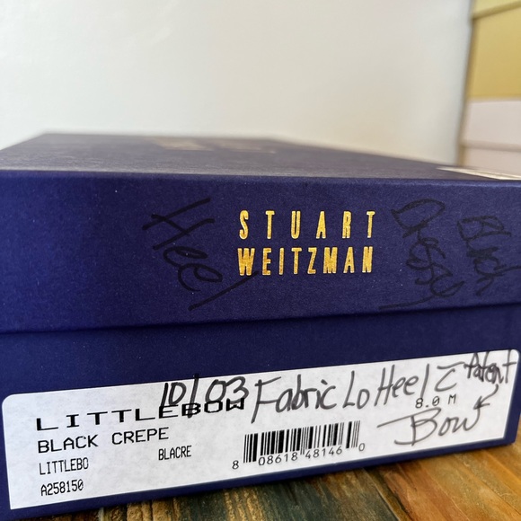 Stuart Weitzman Black Fabric Low Heel Size 8M - Picture 7 of 7